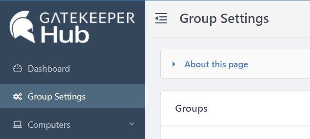 Group_Settings_Hub_admin_console_GateKeeper_Proximity_2FA_Login_for_PCs_and_websites_compliance_Hub_screenshot.jpg